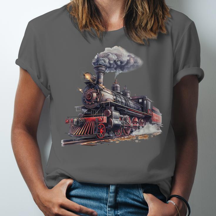 Classic Steam Train Enthusiasts Nostalgia For Train Lovers Unisex Jersey T-Shirt