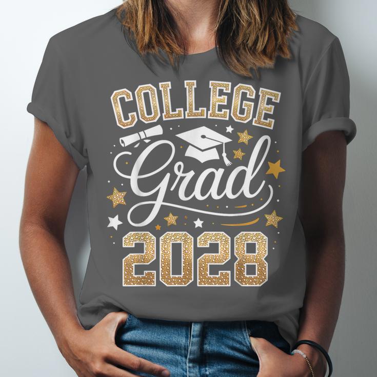 College Grad Class Of 2028 Senior Graduate Graduation 2028 Unisex Jersey T-Shirt