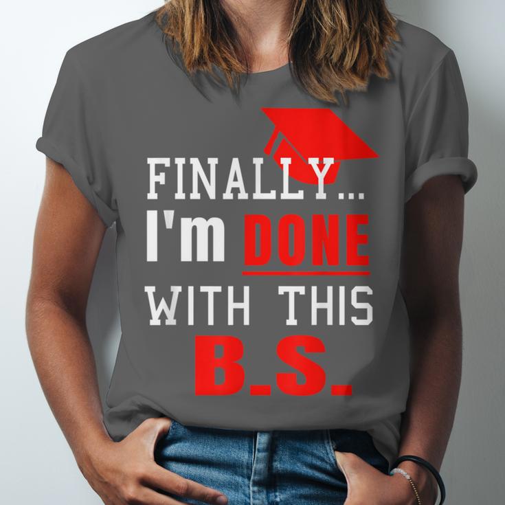 College GraduationShirt Senior Finally Done Unisex Jersey T-Shirt