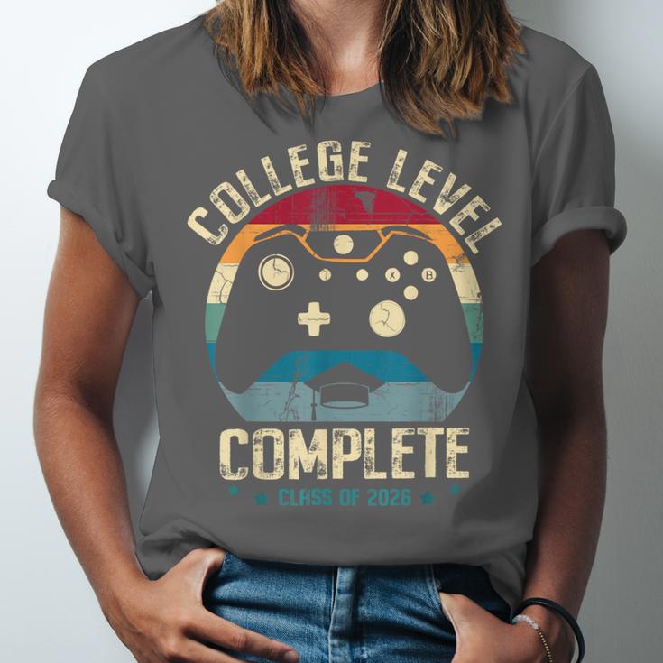 College Level Complete Class Of 2026 Gamer Graduation Grad Unisex Jersey T-Shirt