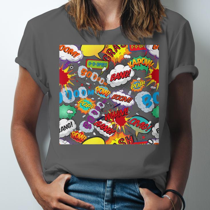 Comic Book Pop Art Modern Fun Unisex Jersey T-Shirt