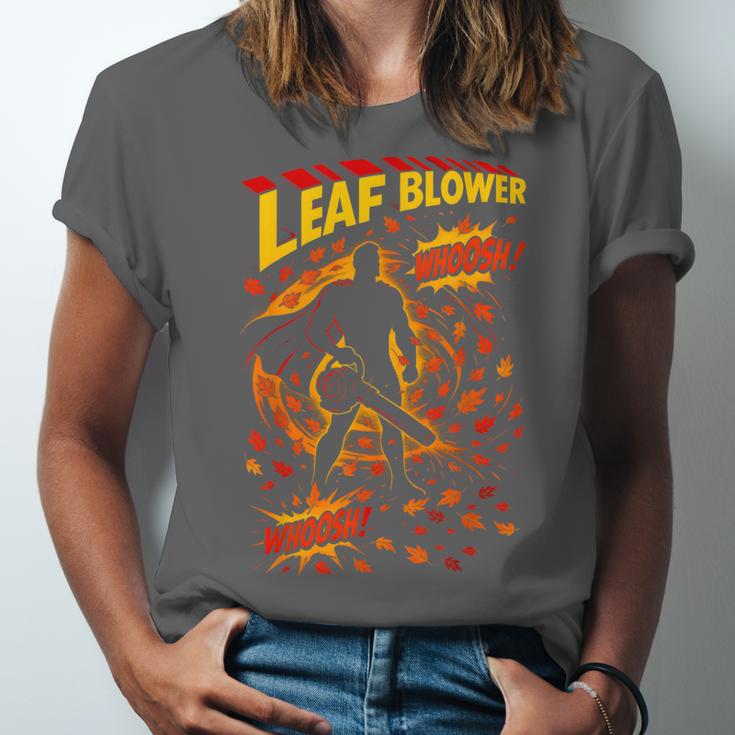 Comic Book Superhero Fall Season Leaf Blower Unisex Jersey T-Shirt