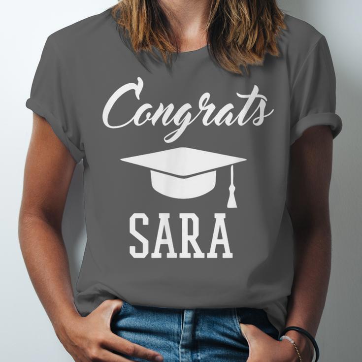 Congrats Sara College High School Graduation Unisex Jersey T-Shirt