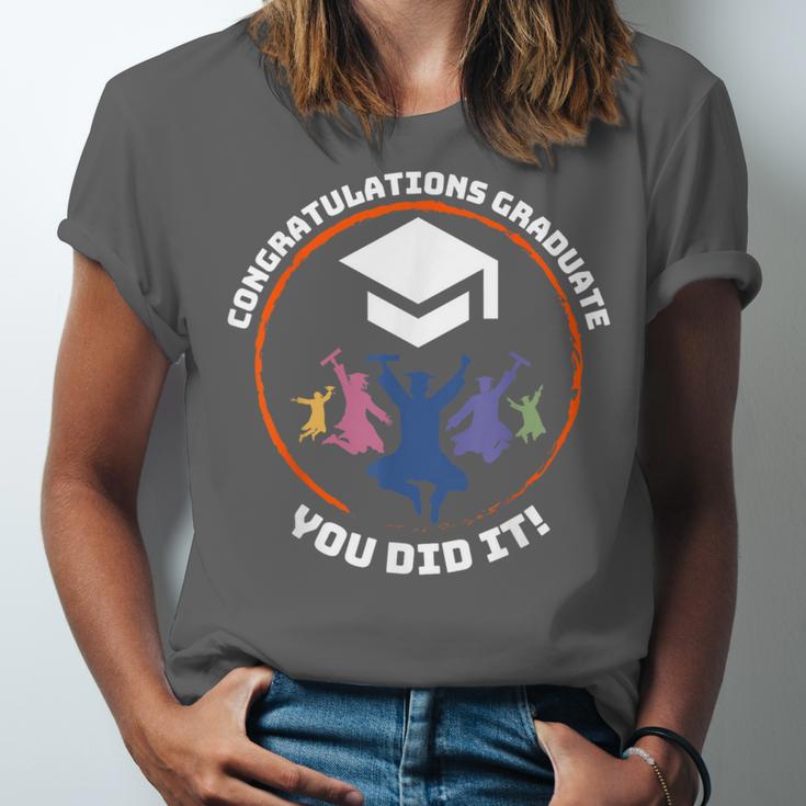 Congratulations Graduate You Did It Class Of 2024 Graduation Unisex Jersey T-Shirt