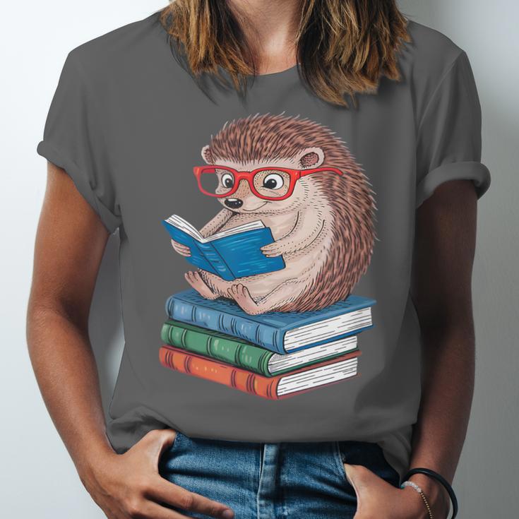 Cool Hedgehog Book Nerd Readers Unisex Jersey T-Shirt Cool Hedgehog Book Nerd Readers Unisex Jersey T-Shirt