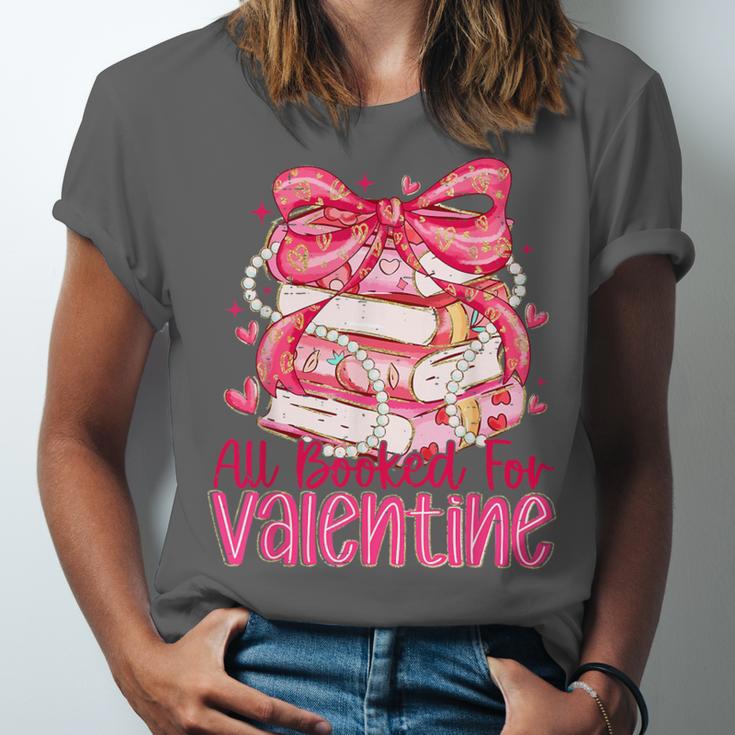 Coquette Bow All Booked For Valentine Book Lover Bookish Unisex Jersey T-Shirt Coquette Bow All Booked For Valentine Book Lover Bookish Unisex Jersey T-Shirt