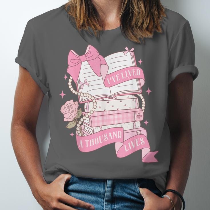 Coquette Reading Book Lover Pink Bow Bookish Mom & Daughter Unisex Jersey T-Shirt Coquette Reading Book Lover Pink Bow Bookish Mom & Daughter Unisex Jersey T-Shirt