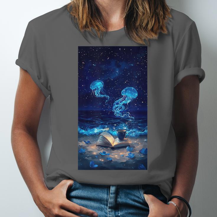 Cosmic Botanical Book Lover Reading Unisex Jersey T-Shirt Cosmic Botanical Book Lover Reading Unisex Jersey T-Shirt