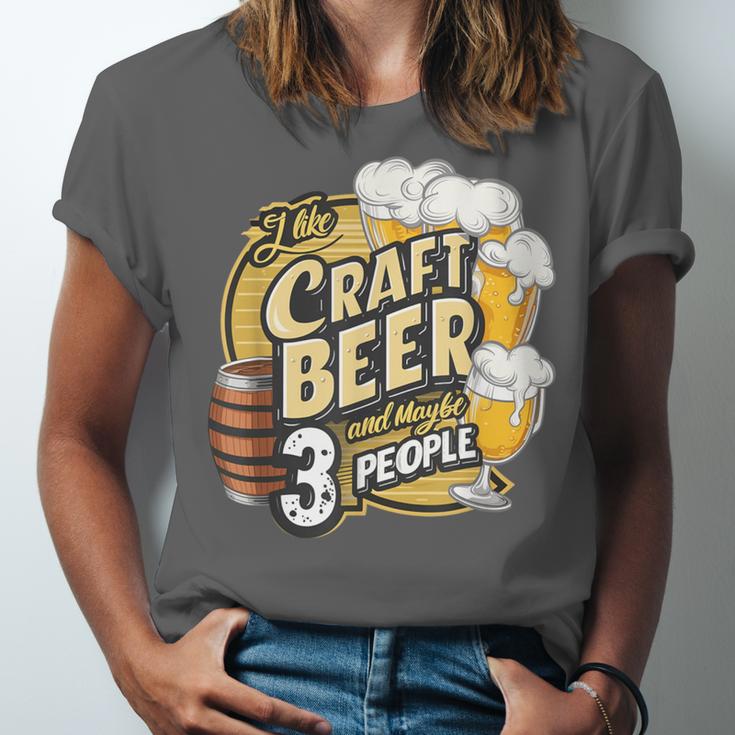 Craft Beer Lover Introverted & Hoppy Unisex Jersey T-Shirt