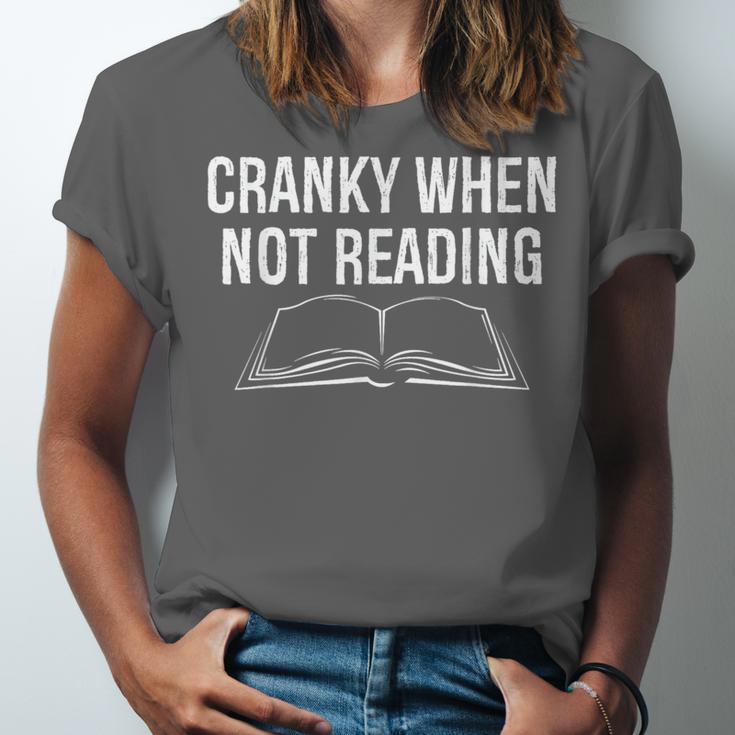Cranky When Not Reading Book Lover Unisex Jersey T-Shirt