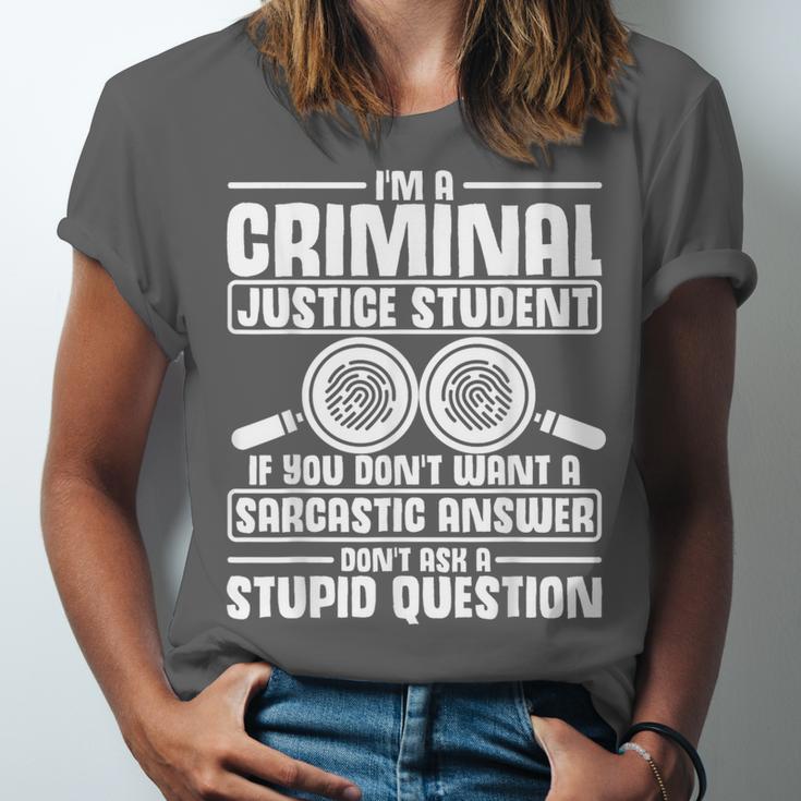 Criminal Justice Degree Graduation Criminal Justice Student Unisex Jersey T-Shirt