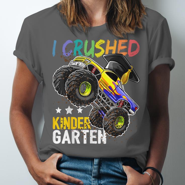 I Crushed Kindergarten Monster Truck Graduation Boys Small Unisex Jersey T-Shirt