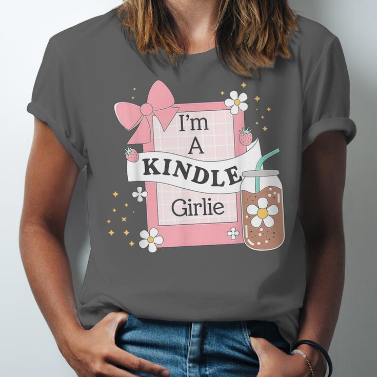 Cute Bookish Kindle Girlie Nerdy Read Book Lover Girl Women Unisex Jersey T-Shirt