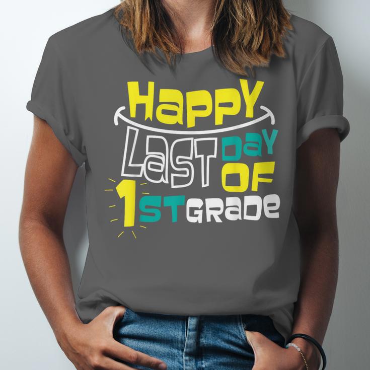 Cute Happy Last Day Of 1st Grade Shirt Kids Graduation Unisex Jersey T-Shirt