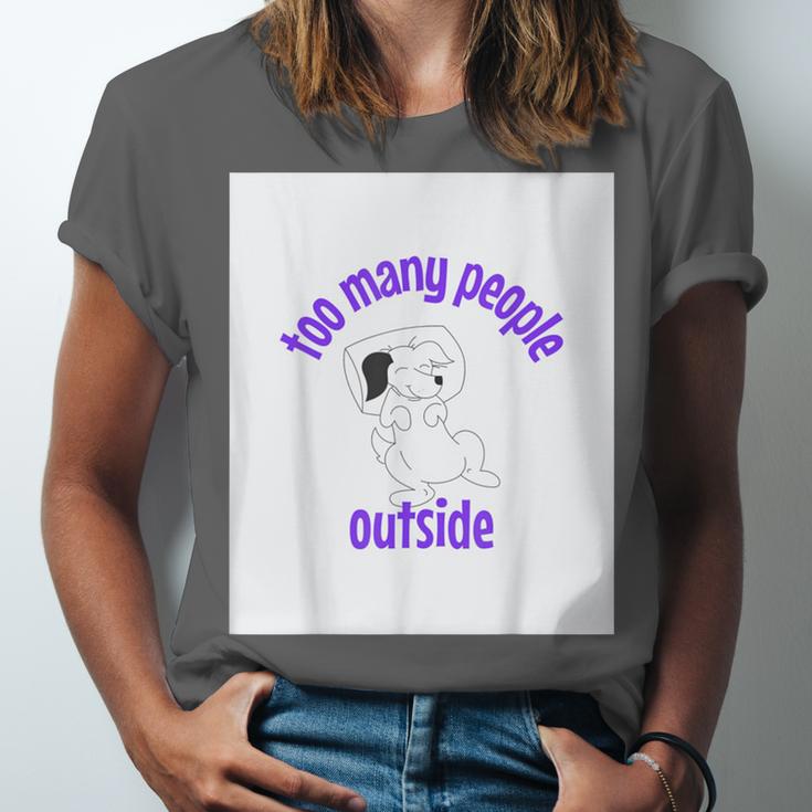 Cute Puppy With a Quote For Introverts Unisex Jersey T-Shirt Cute Puppy With a Quote For Introverts Unisex Jersey T-Shirt