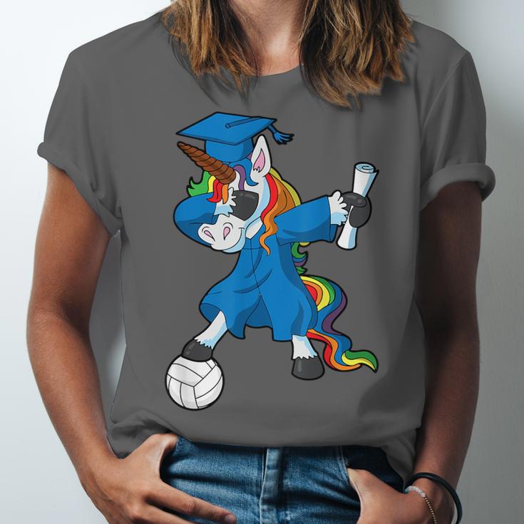 Dabbing Graduation Class 2023 Unicorn Volleyball Unisex Jersey T-Shirt