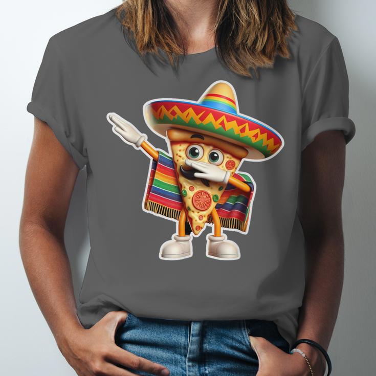 Dabbing Mexican Pizza Dance Food Lover Graduation Unisex Jersey T-Shirt