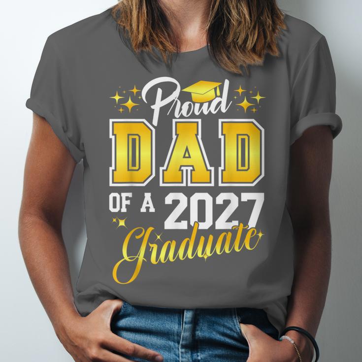Dad Graduation Senior 2027 Proud Dad Of a 2027 Graduate Unisex Jersey T-Shirt