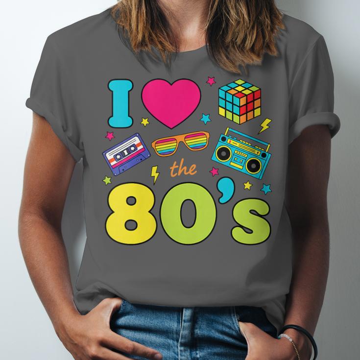 Dad I Love The 80's Retro 80s Nostalgia For Dad Unisex Jersey T-Shirt