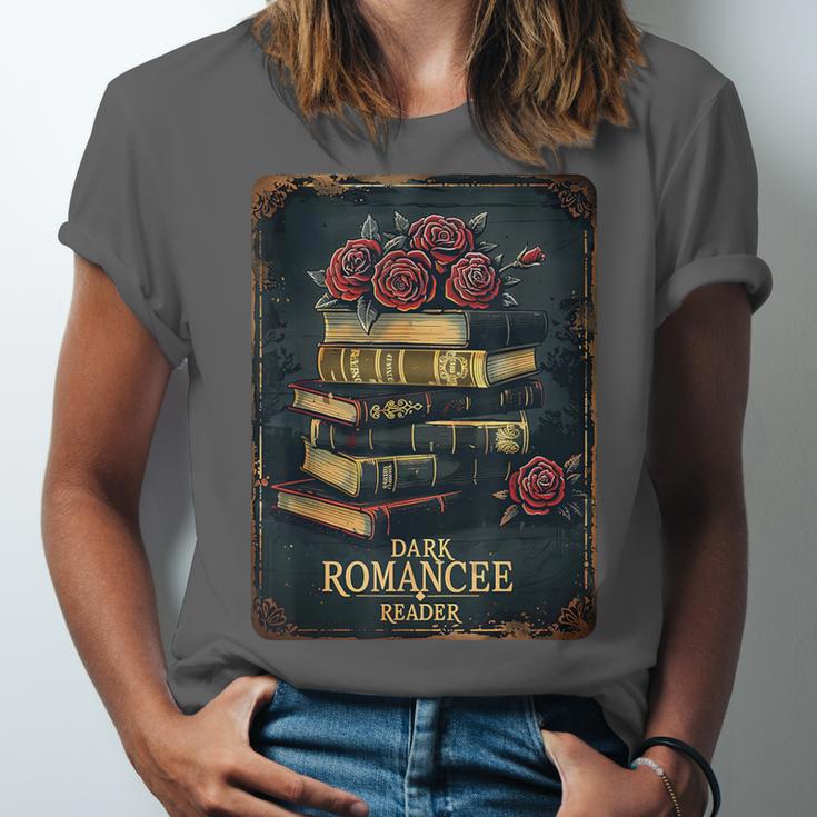 Dark Romance Reader Vintage Floral Book Lover Unisex Jersey T-Shirt Dark Romance Reader Vintage Floral Book Lover Unisex Jersey T-Shirt