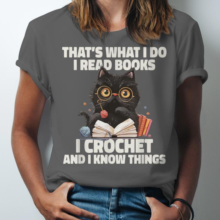 Das Ist Es Was Ich Tue Ich Lese Books Crochet And Unisex Jersey T-Shirt