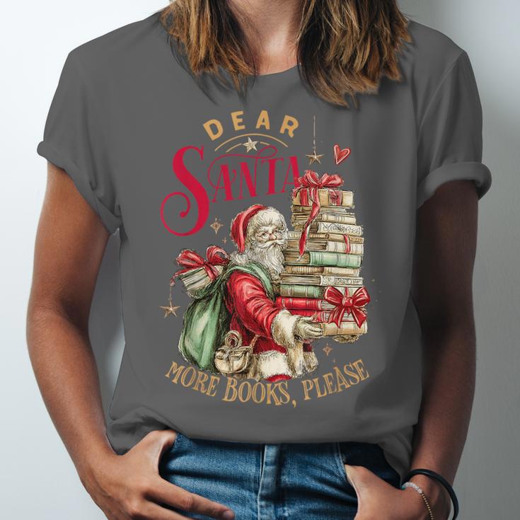 Dear Santa More Books Please Christmas Unisex Jersey T-Shirt