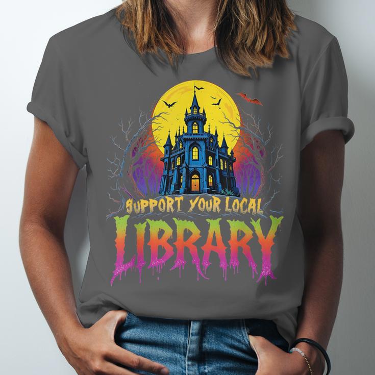 Death Gothic Support Your Local Library Lovers Book Unisex Jersey T-Shirt Death Gothic Support Your Local Library Lovers Book Unisex Jersey T-Shirt