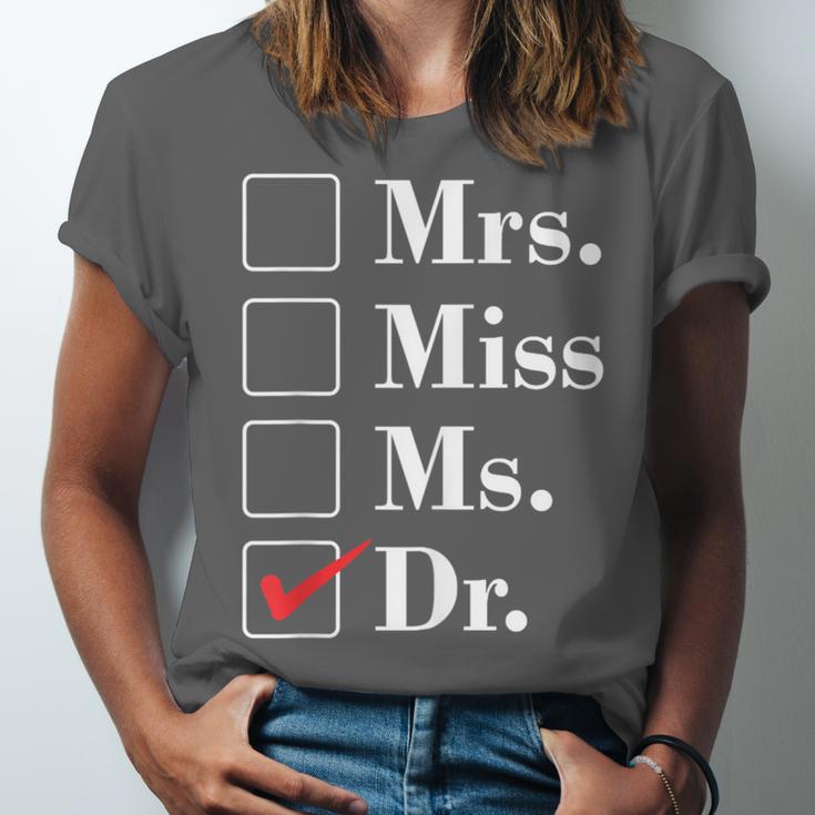 Doctor Graduation Honorific Titles List Unisex Jersey T-Shirt