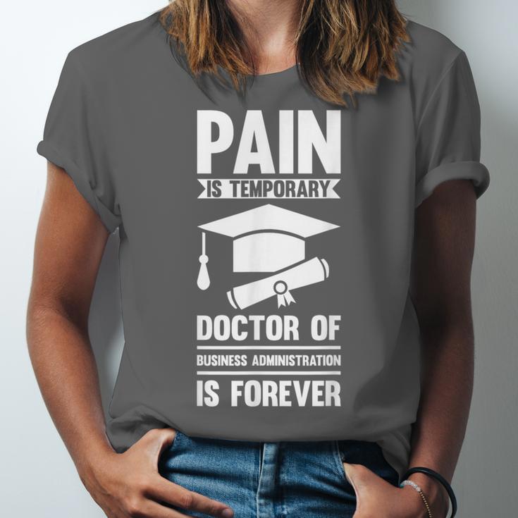 Doctorate Is Forever- Graduation Achievement DBA Doctorate Unisex Jersey T-Shirt
