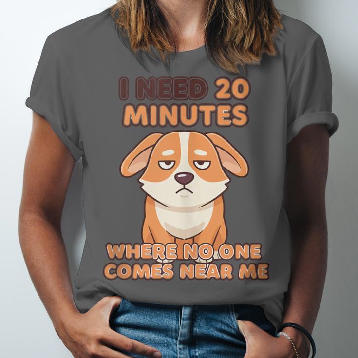 Dog Introvert I Need 20 Minutes Where No One Comes Unisex Jersey T-Shirt