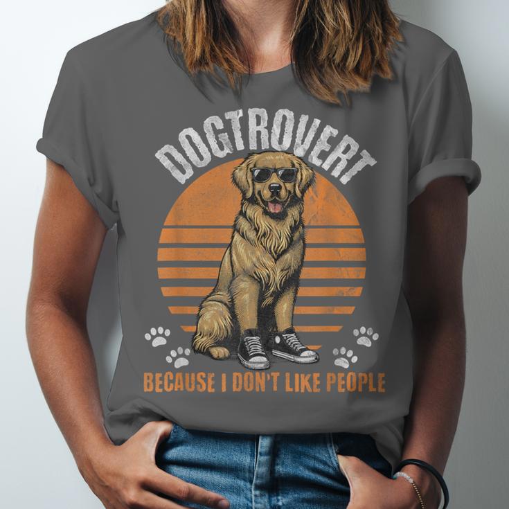 Dogtrovert Definition For Introvert Dog Lovers Unisex Jersey T-Shirt