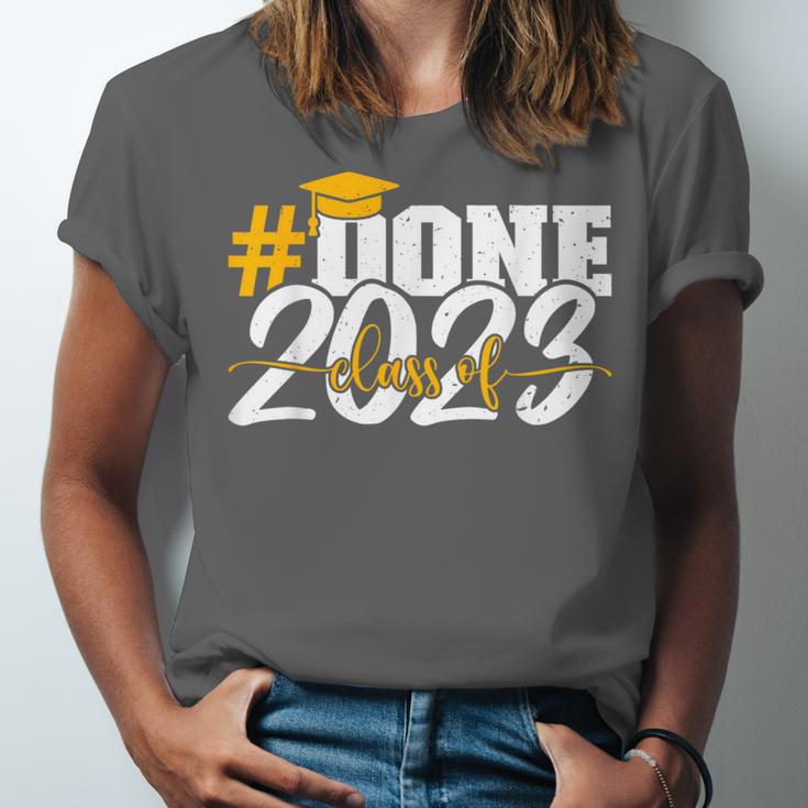 Done Class Of 2023 Graduation For Her Him Grad Seniors 2023 Unisex Jersey T-Shirt