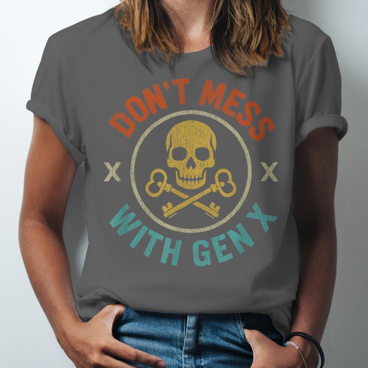 Don't Mess With Gen X Vintage Grunge Skull 80s Nostalgia Unisex Jersey T-Shirt Don't Mess With Gen X Vintage Grunge Skull 80s Nostalgia Unisex Jersey T-Shirt