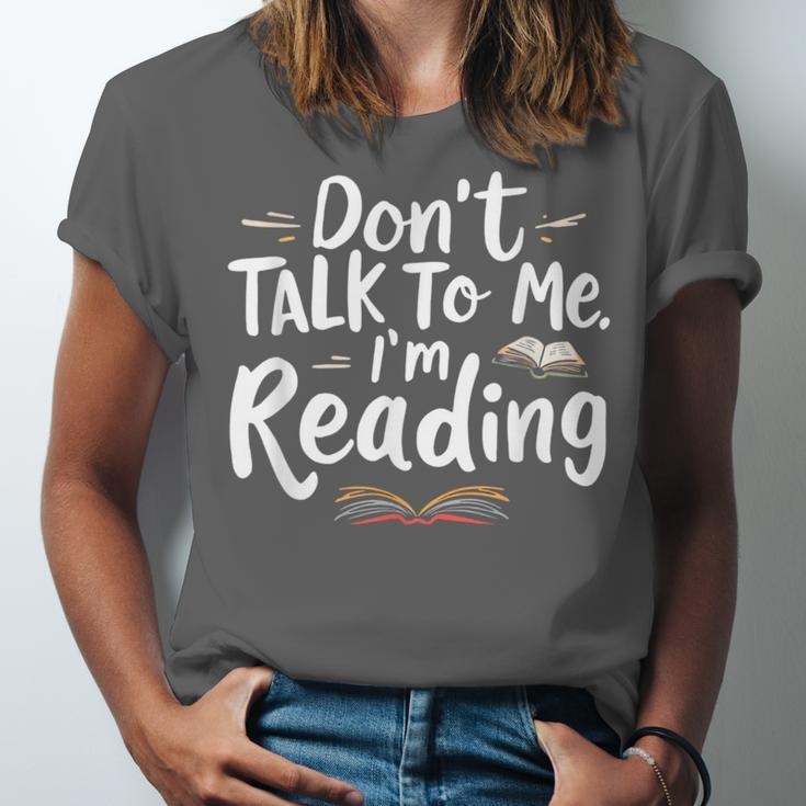 Don't Talk To Me I'm Reading Minimalist Book Lover Unisex Jersey T-Shirt Don't Talk To Me I'm Reading Minimalist Book Lover Unisex Jersey T-Shirt