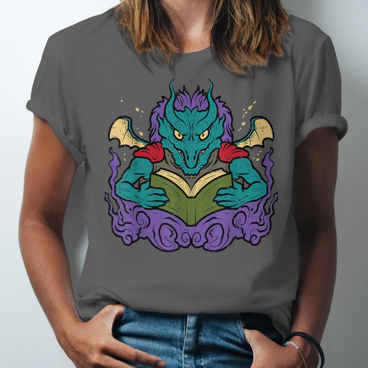 Dragon Read Reading Librarian Book Across America Kids Unisex Jersey T-Shirt