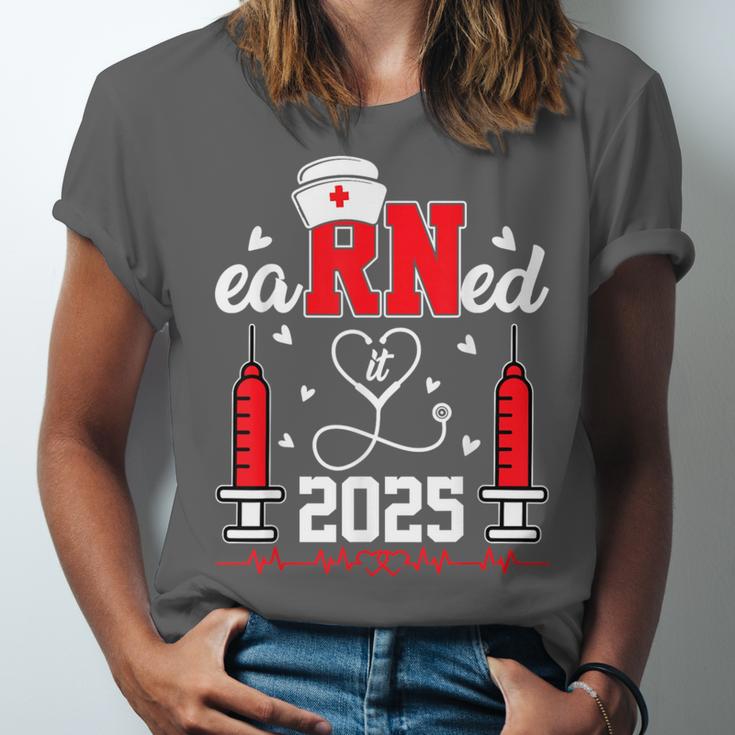 Earned It 2025 For Nurse Graduation Or RN LPN Class Of 2025 Unisex Jersey T-Shirt
