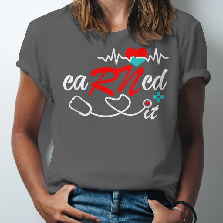 Earned It RN Nurse Graduation RN & LPN Nursing Unisex Jersey T-Shirt