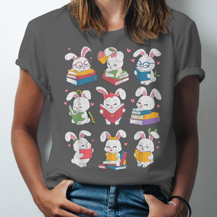 Easter Teacher Cute Bunny Reding Books Librarian Bookworm Unisex Jersey T-Shirt Easter Teacher Cute Bunny Reding Books Librarian Bookworm Unisex Jersey T-Shirt