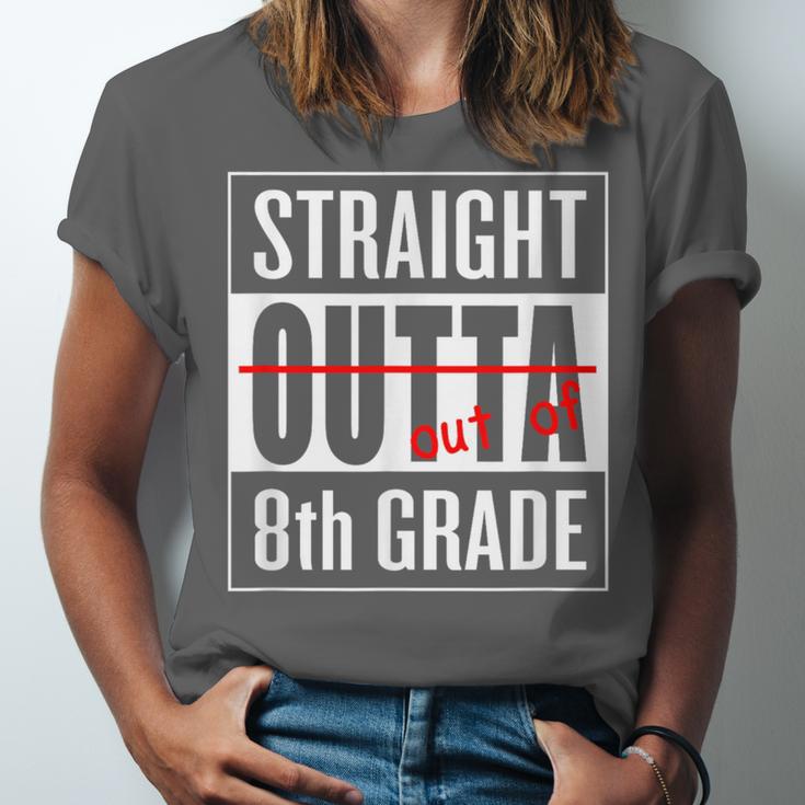 Eighth Grade Graduation Shirt Straight Outta 8th Grade Unisex Jersey T-Shirt