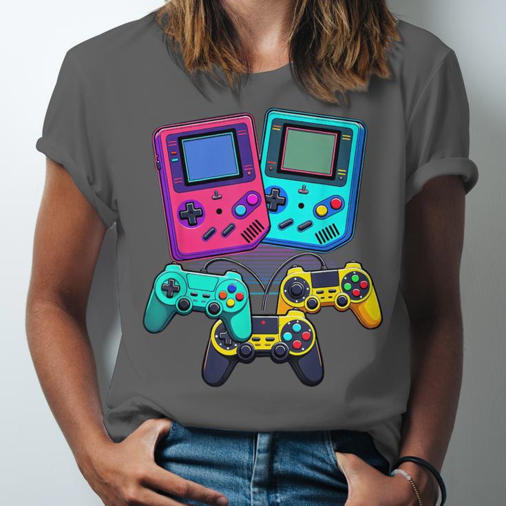 Eighties Console Controller Gaming Player Gadget Nostalgia Unisex Jersey T-Shirt