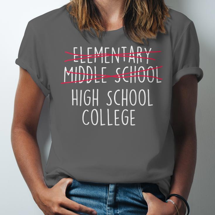 Elementary Middle School High School College Graduation Unisex Jersey T-Shirt