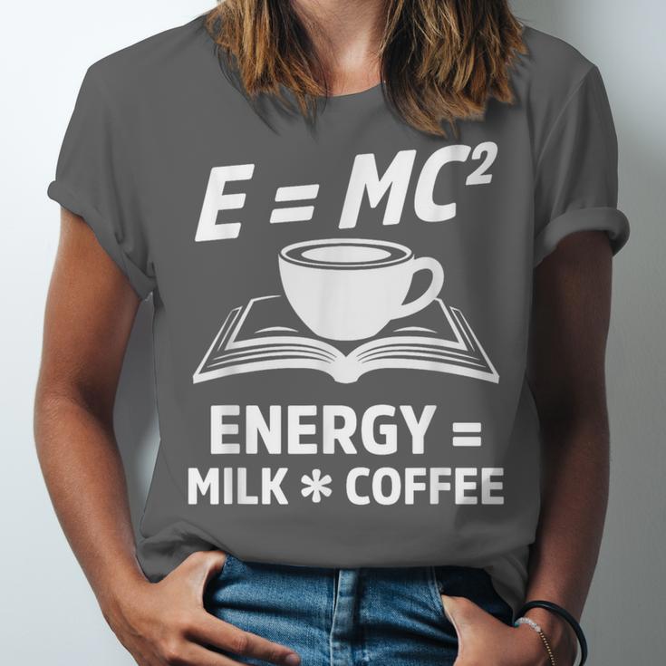 EMC2 Energy Milk x Coffee Science Book Math Lover Unisex Jersey T-Shirt