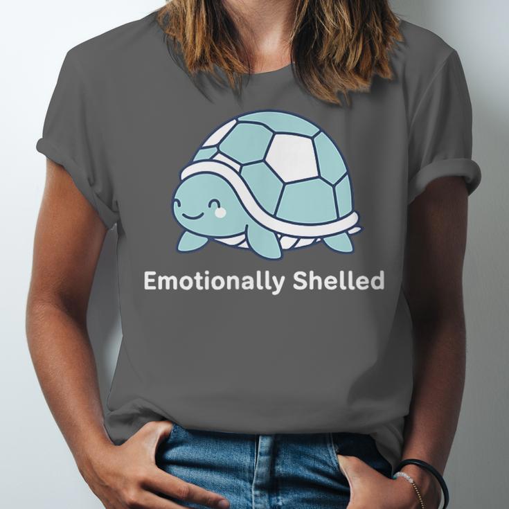 Emotionally Shelled Turtle Introvert Turtle Tee Unisex Jersey T-Shirt