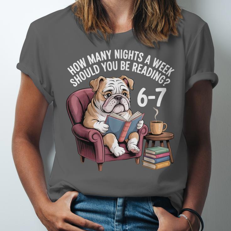 English Bulldog Dog Reading Book 67 Six Seven Meme Unisex Jersey T-Shirt English Bulldog Dog Reading Book 67 Six Seven Meme Unisex Jersey T-Shirt