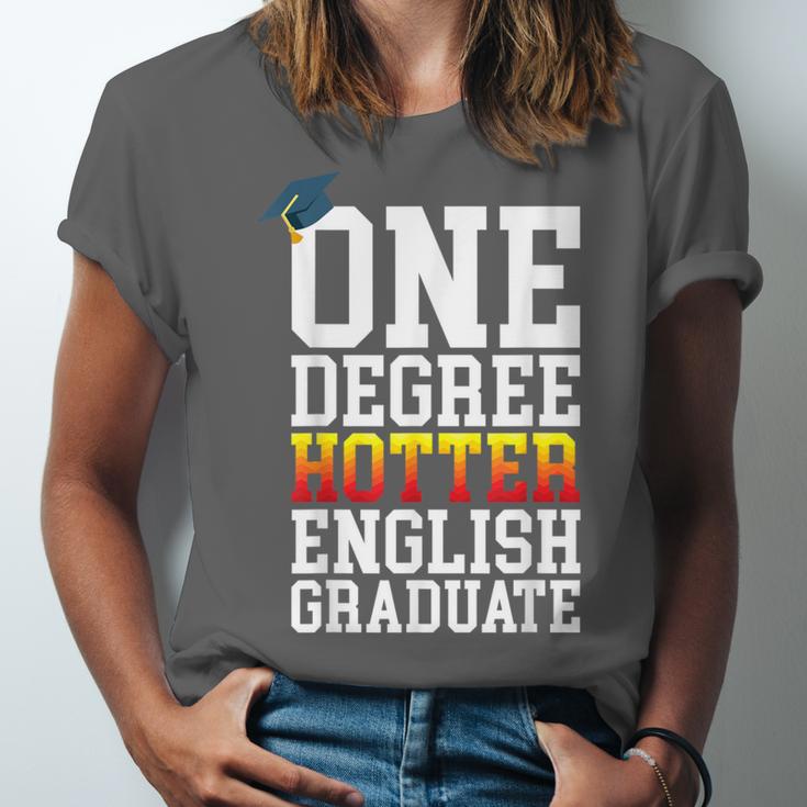 English Major Shirt Now Hotter By One Degree Graduation Unisex Jersey T-Shirt