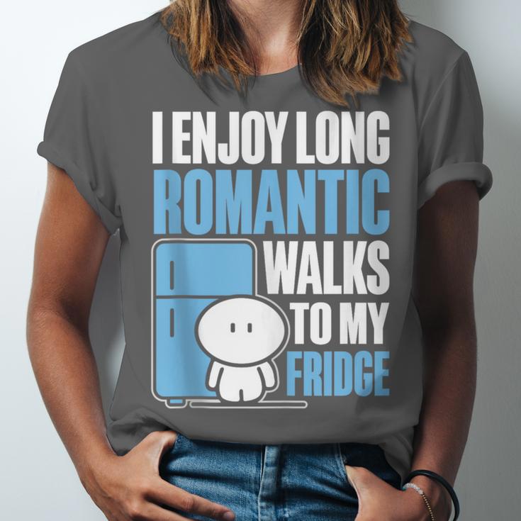 I Enjoy Long Romantic Walks To My Fridge Introvert Unisex Jersey T-Shirt