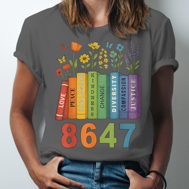 Equal Rights Book Flower Resist 86 47 Feminist Women Rights Unisex Jersey T-Shirt