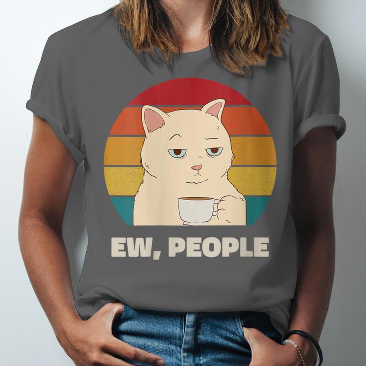 Ew People Introvert Cat Lover Crazy Colorful Cat Lady Unisex Jersey T-Shirt Ew People Introvert Cat Lover Crazy Colorful Cat Lady Unisex Jersey T-Shirt