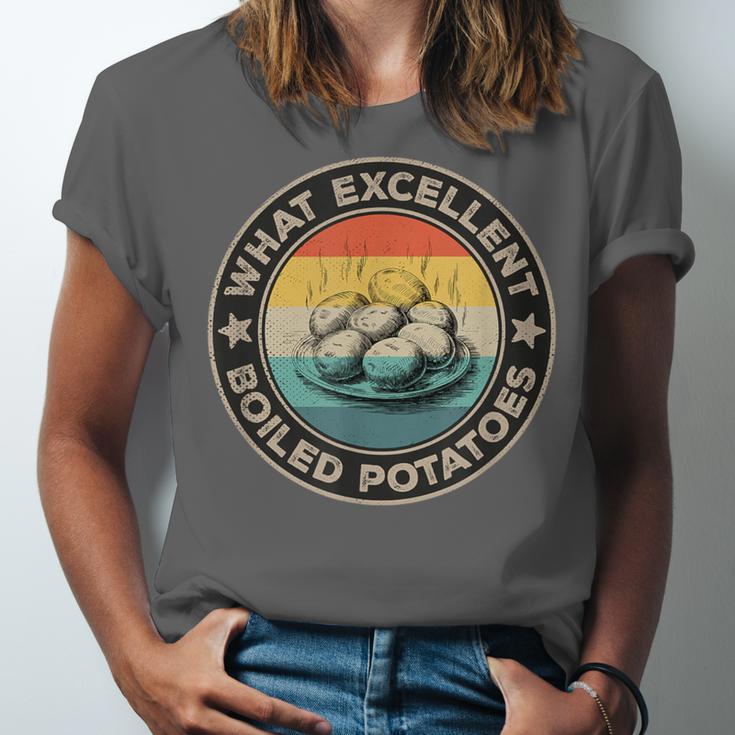 What Excellent Boiled Potatoes Retro Book Vintage Literature Unisex Jersey T-Shirt What Excellent Boiled Potatoes Retro Book Vintage Literature Unisex Jersey T-Shirt