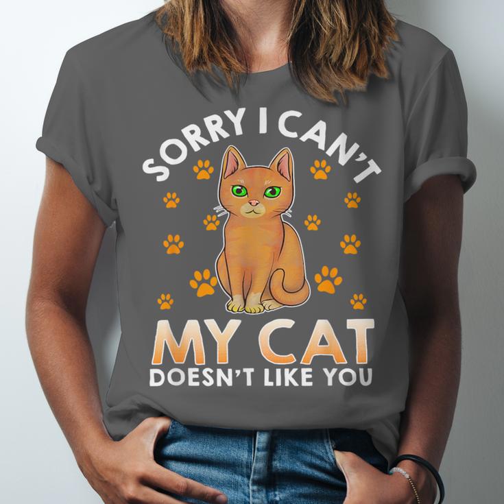 Excuse For Introverts My Cat Doesnt Like You Cat Unisex Jersey T-Shirt